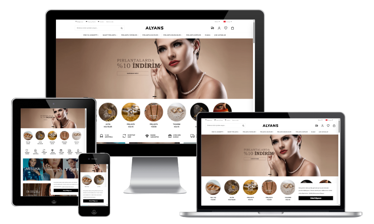 Mücevher & Takı E-Ticaret Konsepti 2