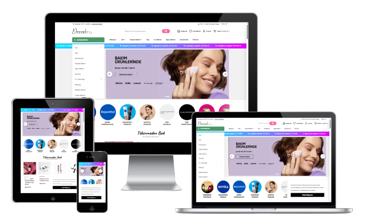 Kozmetik & Bakım E-Ticaret Konsepti 3