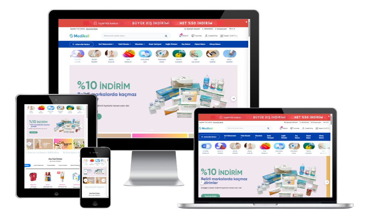 Medikal & Eczane E-Ticaret Konsepti #1
