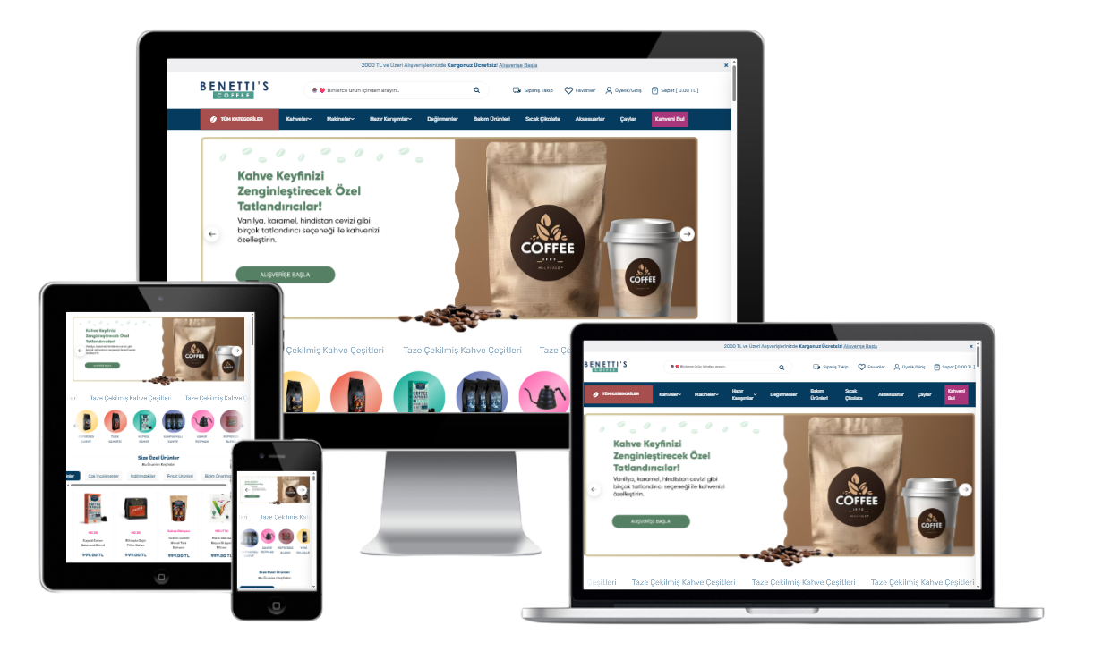 Kahve & Çikolata E-Ticaret Konsepti 1