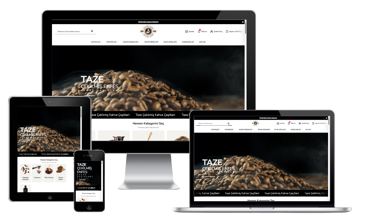 Kahve & Çikolata E-Ticaret Konsepti 2